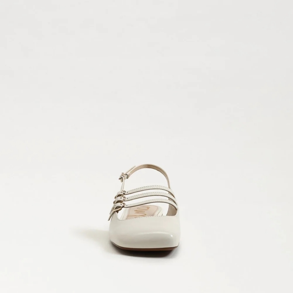 NIB Sam Edelman Ilona Slingback Flat Size 7.5 In Ivory - Picture 3 of 14